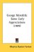 George Meredith : Some Early Appreciations cover