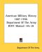 American Military History 1607-1958 : Department of the Army Rotc Manual 145-20 cover