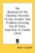 The Relations Of The Christian Churches To One Another And Problems Growing Out Of Them, Especially In Canada cover