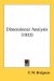  Dimensional Analysis