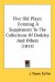 Five Old Plays : Forming a Supplement to the Collections of Dodsley and Others cover