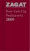 ZagatSurvey 2009 New York City Restaurants Dining Journal cover