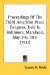  Proceedings Of The Third American Peace Congress, Held In Baltimore, Maryland, May 3-6, 1911