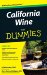 California Wine For Dummies cover