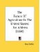 The Future Of Agriculture In The United States : An Address cover