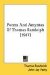 Poems And Amyntas Of Thomas Randolph cover