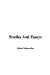 Studies and Essays cover