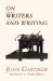 On Writers and Writing cover