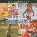My Calendar, Days of the Week cover