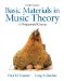  Basic Materials in Music Theory: A Programed Course