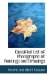 Classified List of Photographs of Paintings and Drawings