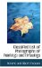  Classified List of Photographs of Paintings and Drawings