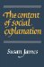 The Content of Social Explanation