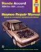  Honda Accord 1984 Thru 1989 All Models Automotive Repair Manual
