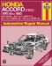  Haynes Honda Accord Automotive Repair Manual