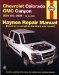  Haynes Repair Manual Chevrolet Colorado & GMC Canyon 2004 Thru 2008