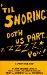  Til Snoring Doth Us Part: By Penn McLeod ; Illustrations by John Burgess ; Consultant, Allen Rosen
