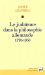 Le Judaisme Dans La Philosophie Allemande, 1770-1850