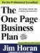 The One Page Business Plan for the Professional Consultant