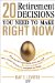  20 Retirement Decisions You Need to Make Right Now