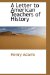 A Letter to American Teachers of History